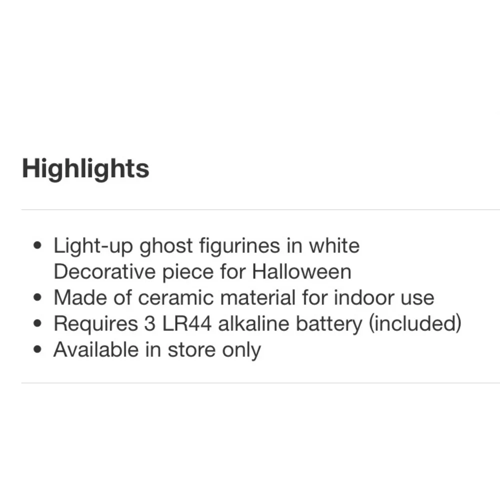 Target Bullseye’s Playground Halloween Light Up Ceramic Figural Witch Hat Ghost